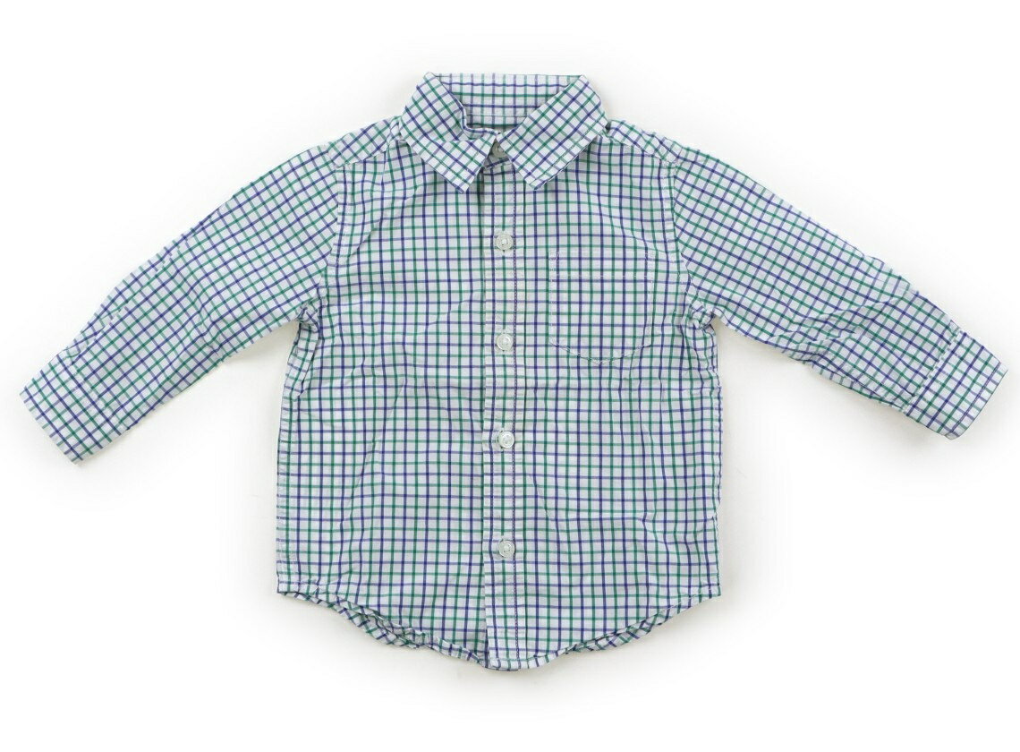 ジャニー＆ジャック Janie & Jack シャツ・ブラウス 70 男の子 格子柄 緑 子供服 ベビー服 キッズ アウトレット ユーズド 【中古】キッズ・ベビー・マタニティ