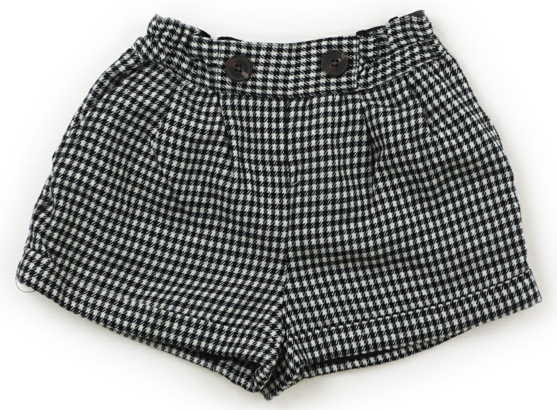 プティマイン petit main ショートパンツ 90 女の子 黒白 子供服 ベビー服 キッズ アウトレット ユーズ..
