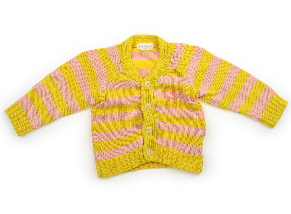 Rakuten - アンパサンド ampersand カーディガン 80 女の子 ピーチ、黄色 子供服 ベビー服 キッズ アウトレット ユーズド 【中古】キッズ・ベビー・マタニティ