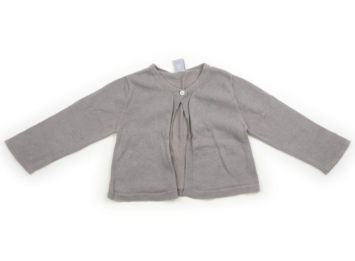 プチバトー PETIT BATEAU カーディガン 80 女の子 アッシュグレー 子供服 ベビー服 キッズ アウトレット ユーズド 【中古】キッズ・ベビー・マタニティ