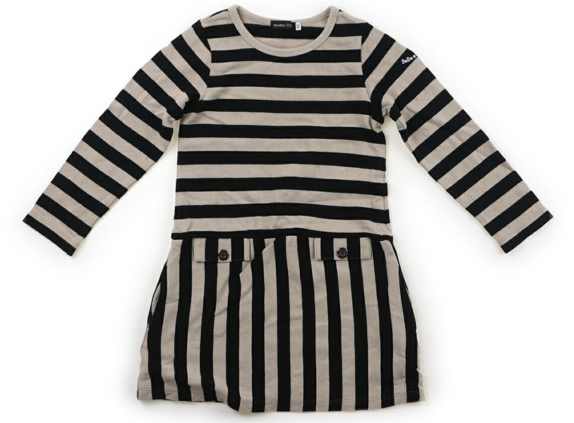 べべ BeBe ワンピース 110 女の子 モカ・ブラック 子供服 ベビー服 キッズ アウトレット ユーズド 【中古】キッズ・ベビー・マタニティ