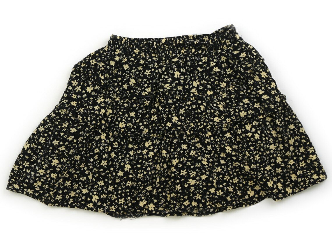 ザラ ZARA スカート 120 女の子 ブラック地・イエロー花柄 子供服 ベビー服 キッズ アウトレット ユーズド キッズ・ベビー・マタニティ
