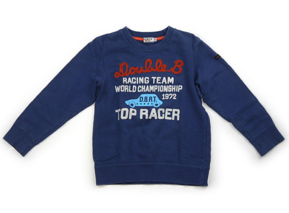 　ブランド 　Double B(ダブルB) 　カテゴリー 　トレーナー・プルオーバー 　サイズ 　120サイズ 　色 　マリンブルー 　状態 　★★ 　記名 　なし 　ジャンル 　Boy 全体に毛羽立ちに伴う白っぽさがあります。腹部に薄いシミが複数あります。外遊びや洗い替え用にいかがでしょうか？ ＊【状態】【サイズ】に関しての詳しい説明はこちら