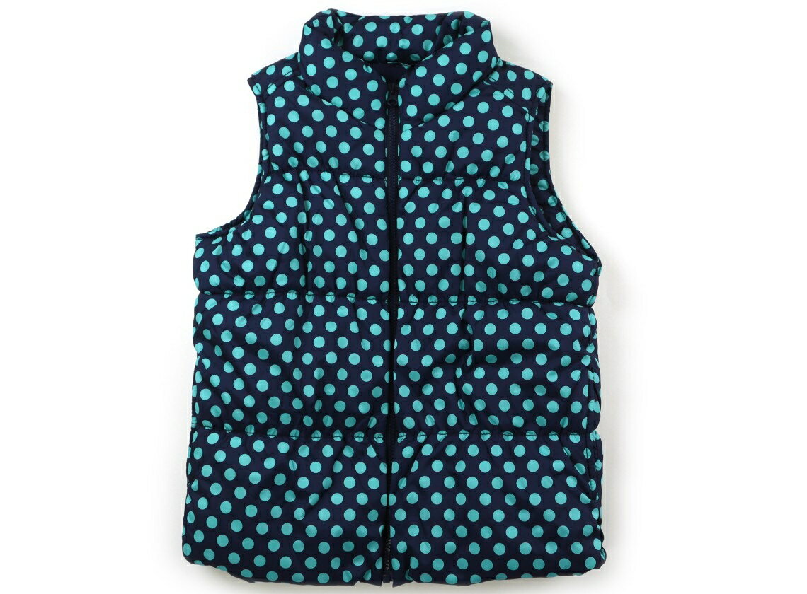 オールドネイビー OLDNAVY ベスト 140 女の子 ネイビー×エメラルドグリーンドット 子供服 ベビー服 キ..