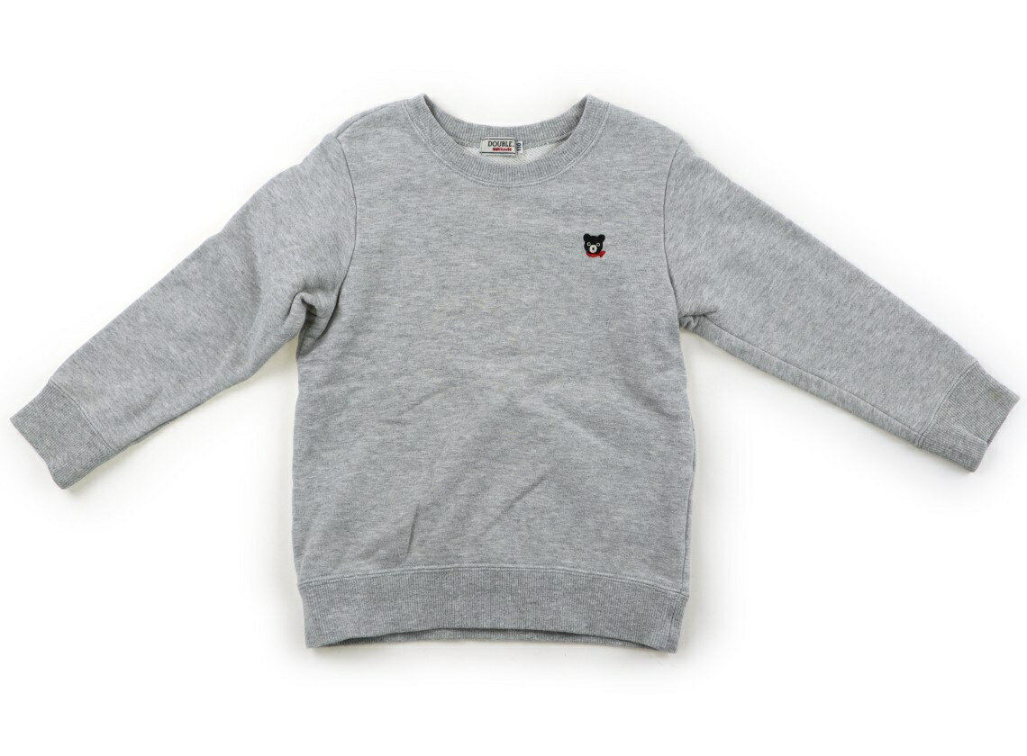　ブランド 　Double B(ダブルB) 　カテゴリー 　トレーナー・プルオーバー 　サイズ 　110サイズ 　色 　グレー 　状態 　★★ 　記名 　なし 　ジャンル 　Boy 全体に細かい毛玉が複数あります。胸と腹部に薄く茶色いシミが複数あります。使用感はありますが、まだまだお使いいただけます。 ＊【状態】【サイズ】に関しての詳しい説明はこちら