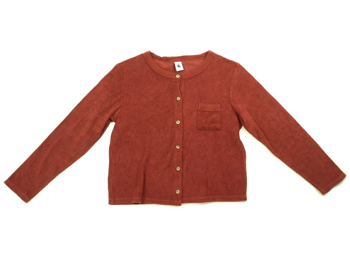 プチバトー PETIT BATEAU カーディガン 140 女の子 オレンジブラウン 子供服 ベビー服 キッズ アウトレット ユーズド 【中古】キッズ・ベビー・マタニティ