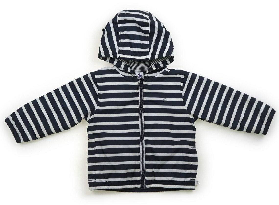 プチバトー PETIT BATEAU コート・ジャンパー 80 男の子 紺白ボーダー 子供服 ベビー服 キッズ アウトレット ユーズド 【中古】キッズ・ベビー・マタニティ