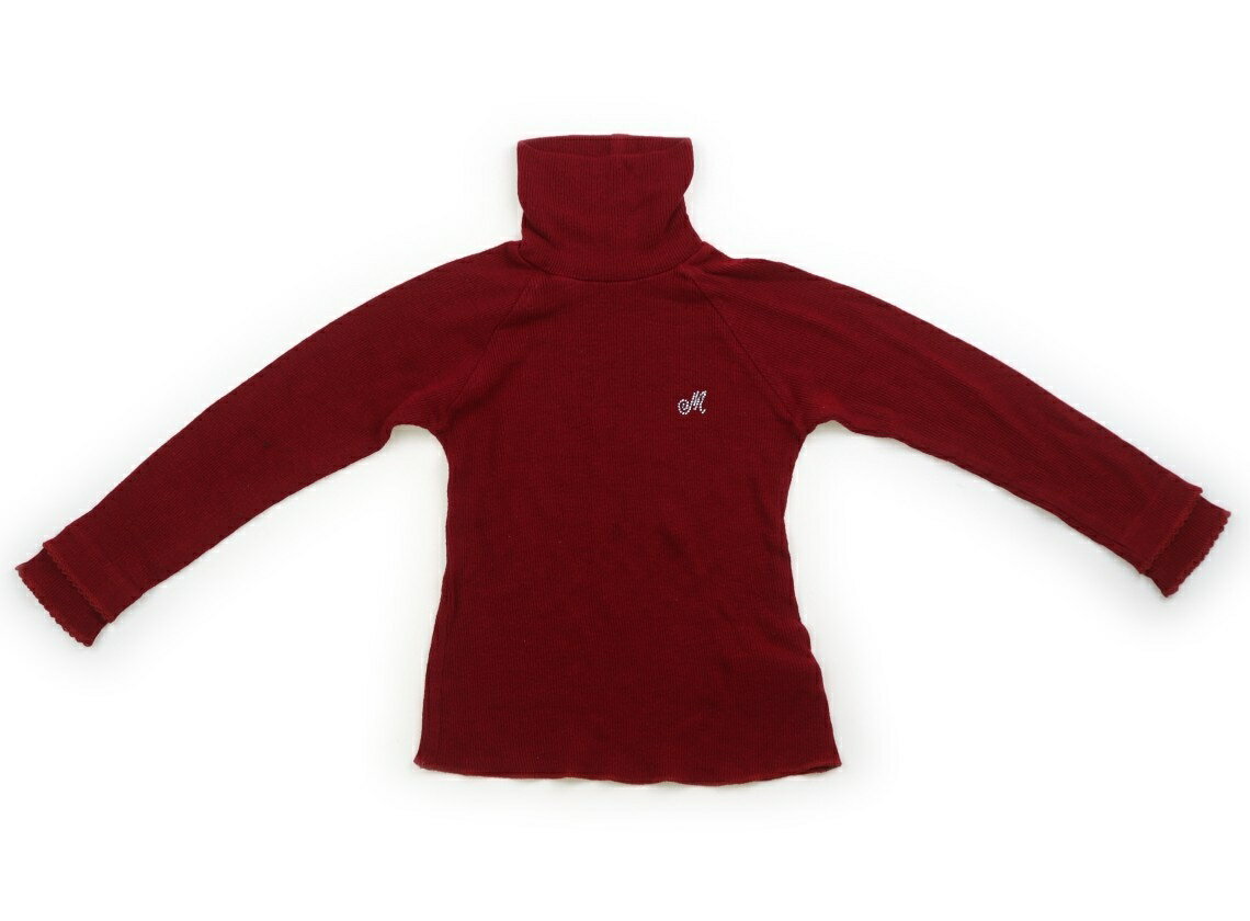 モナリザ MONNALISA Tシャツ・カットソー 100 女の子 ワインレッド系 子供服 ベビー服 キッズ アウトレ..