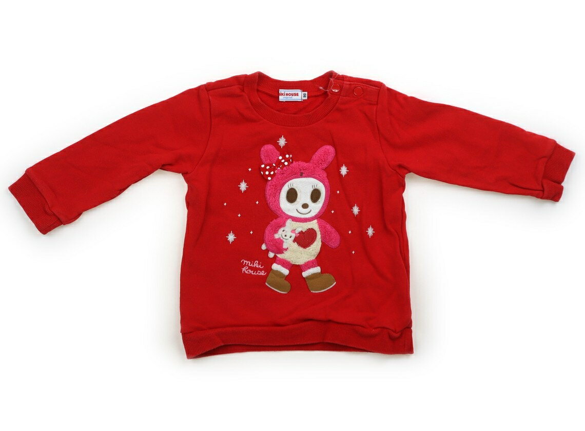 　ブランド 　miki HOUSE(ミキハウス) 　カテゴリー 　トレーナー・プルオーバー 　サイズ 　90サイズ 　色 　赤、ピンク 　状態 　★★ 　記名 　なし 　ジャンル 　Girl スナップボタン留め。全体に毛羽立ちに伴う白っぽさ、型崩れがあります。アップリケに細かい毛玉が複数あります。外遊び用としていかがでしょうか？ ＊【状態】【サイズ】に関しての詳しい説明はこちら