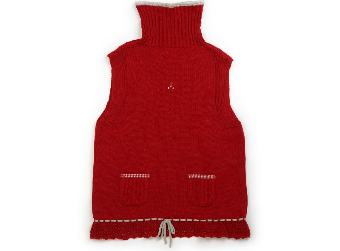 ファミリア familiar ベスト 140 女の子 レッド 子供服 ベビー服 キッズ アウトレット ユーズド 【中古】キッズ・ベビー・マタニティ