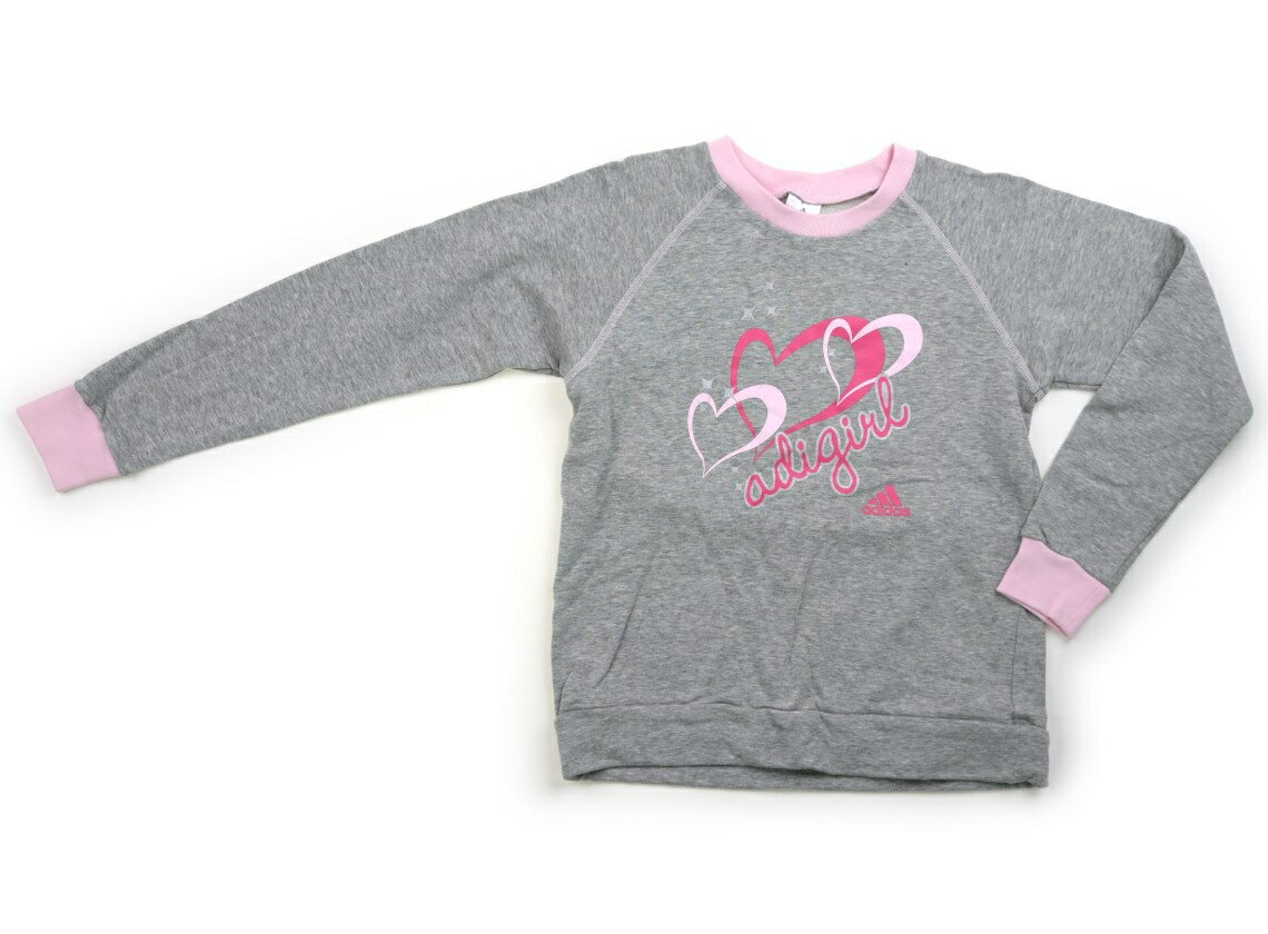 　ブランド 　Adidas(アディダス) 　カテゴリー 　トレーナー・プルオーバー 　サイズ 　150サイズ 　色 　グレー・ピンク 　状態 　★★★ 　記名 　なし 　ジャンル 　Girl 裏毛スウェット素材。やや毛羽立ち・洗いざらし感があります。 ＊【状態】【サイズ】に関しての詳しい説明はこちら