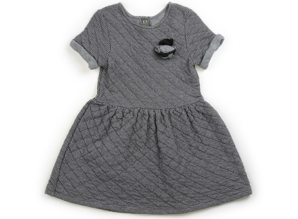 プチバトー PETIT BATEAU ワンピース 110 女の子 グレー・柄 子供服 ベビー服 キッズ アウトレット ユーズド 【中古】キッズ・ベビー・マタニティ