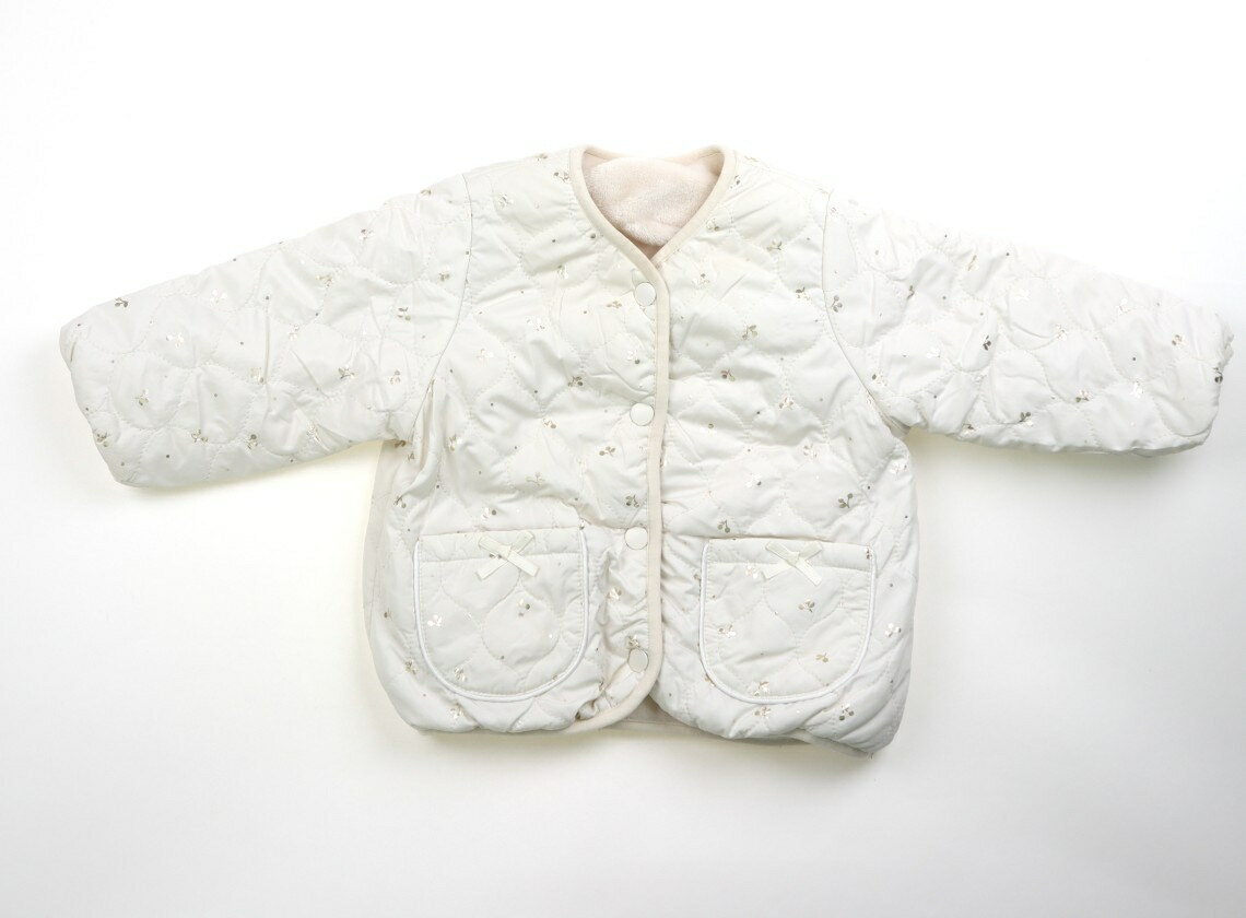 プティマイン petit main コート・ジャンパー 90 女の子 アイボリー、さくらんぼ 子供服 ベビー服 キッズ アウトレット ユーズド 【中古】キッズ・ベビー・マタニティ