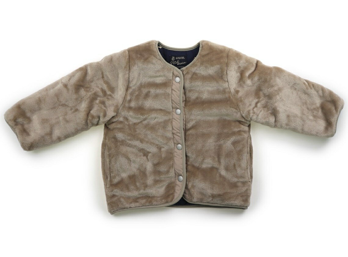 プティマイン petit main コート・ジャンパー 110 女の子 ベージュ、ネイビー、さくらんぼ 子供服 ベビー服 キッズ アウトレット ユーズド 【中古】キッズ・ベビー・マタニティ