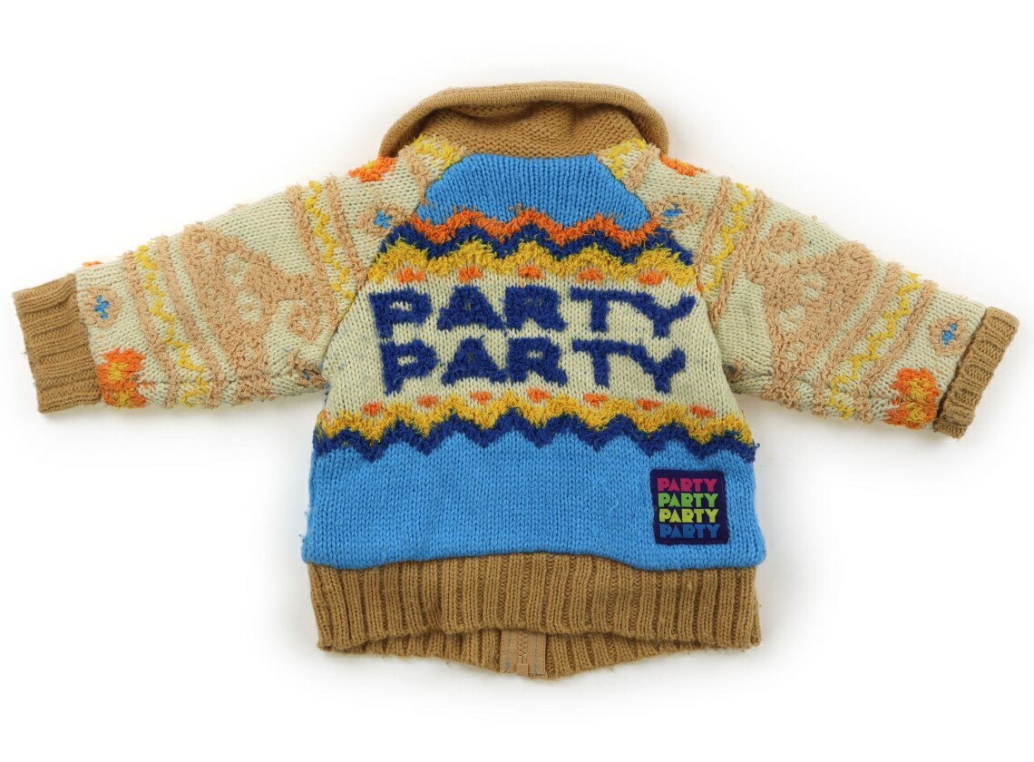 パーティパーティ Party Party カーディガン 70 男の子 キャメル・ブルー系柄 子供服 ベビー服 キッズ アウトレット ユーズド 【中古】キッズ・ベビー・マタニティ