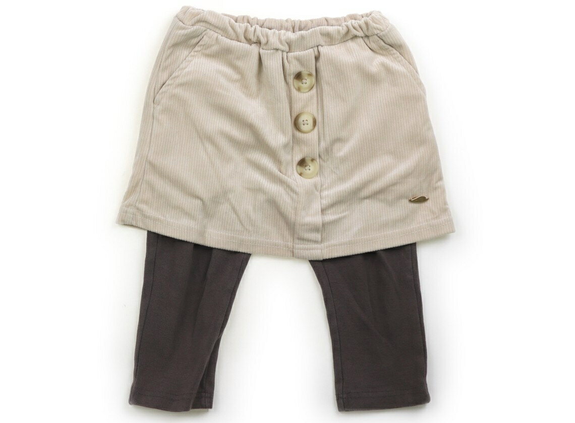 プティマイン petit main スカート 90 女の子 暗いベージュ、暗いアッシュグレー 子供服 ベビー服 キッズ アウトレット ユーズド 【中古】キッズ・ベビー・マタニティ