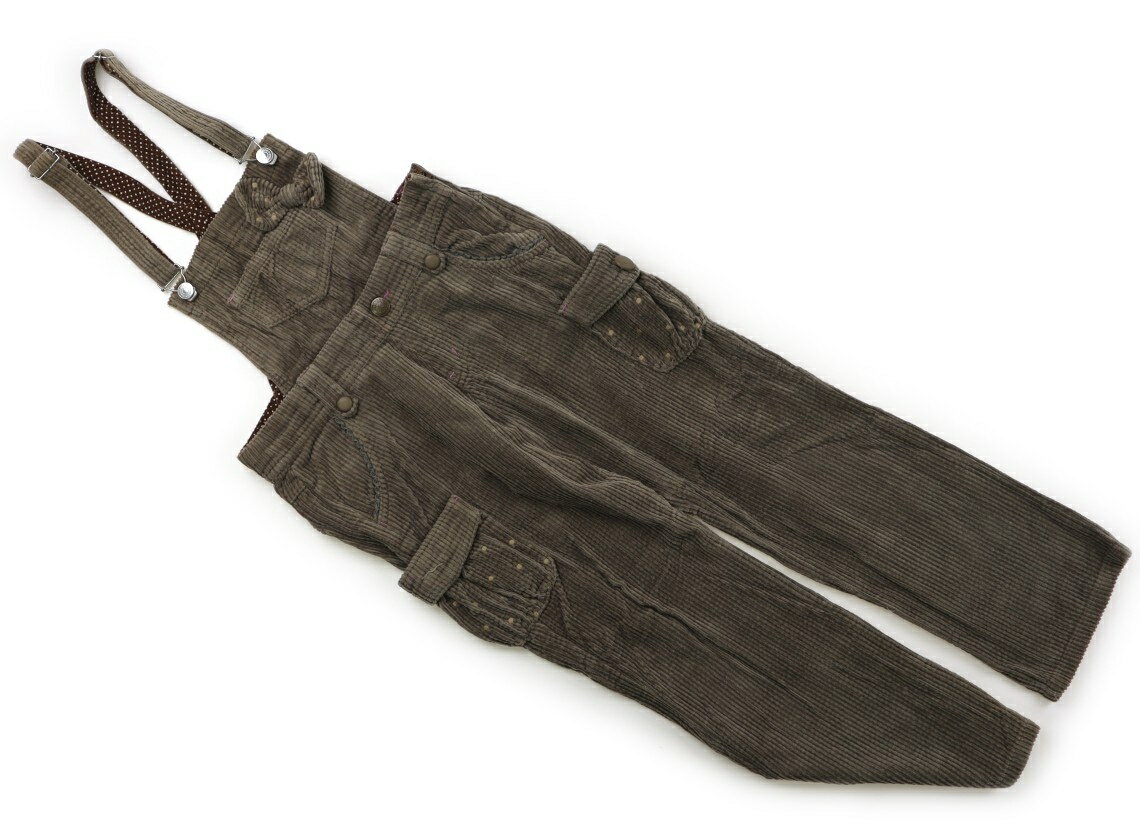 メゾピアノ mezzo piano オーバーオール 140 女の子 カーキ 子供服 ベビー服 キッズ アウトレット ユーズド 【中古】キッズ・ベビー・マタニティ