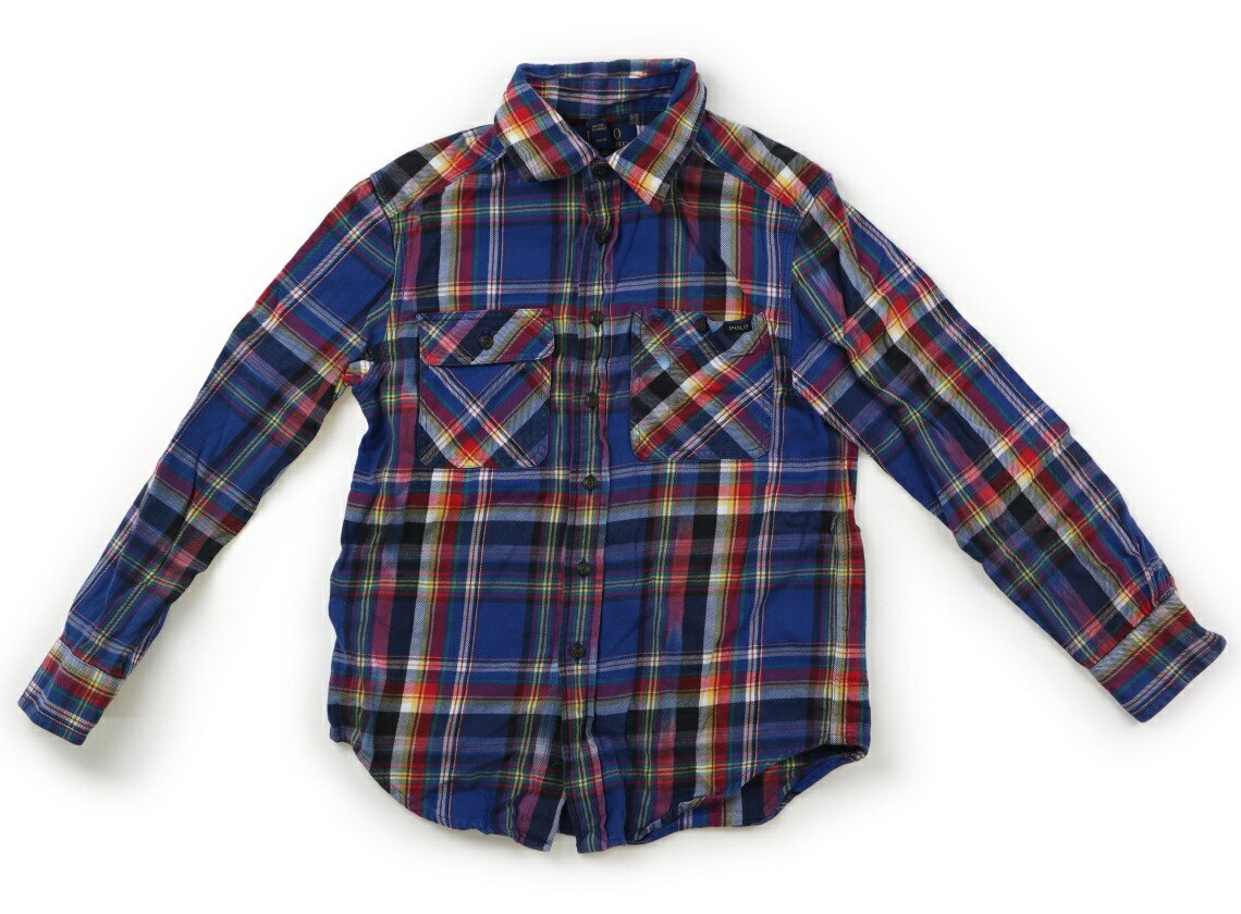 ポロラルフローレン POLO RALPH LAUREN シャツ・ブラウス 140 男の子 ブルー系チェック 子供服 ベビー服 キッズ アウトレット ユーズド 【中古】キッズ・ベビー・マタニティ