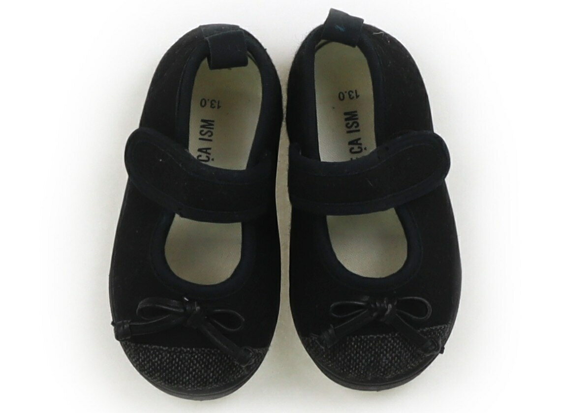 コムサイズム COMME CA ISM フラットシューズ・スリッポン 靴13cm〜 女の子 黒、リボン 子供服 ベビー服 キッズ アウトレット ユーズド 【中古】キッズ・ベビー・マタニティ