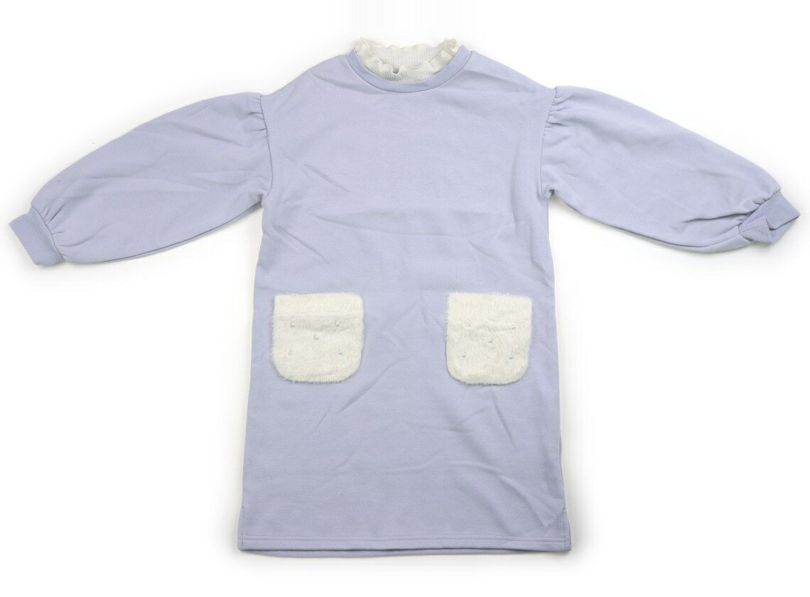 アプレレクール apres les cours ワンピース 130 女の子 ライトブルー、白 子供服 ベビー服 キッズ アウトレット ユーズド 【中古】キッズ・ベビー・マタニティ