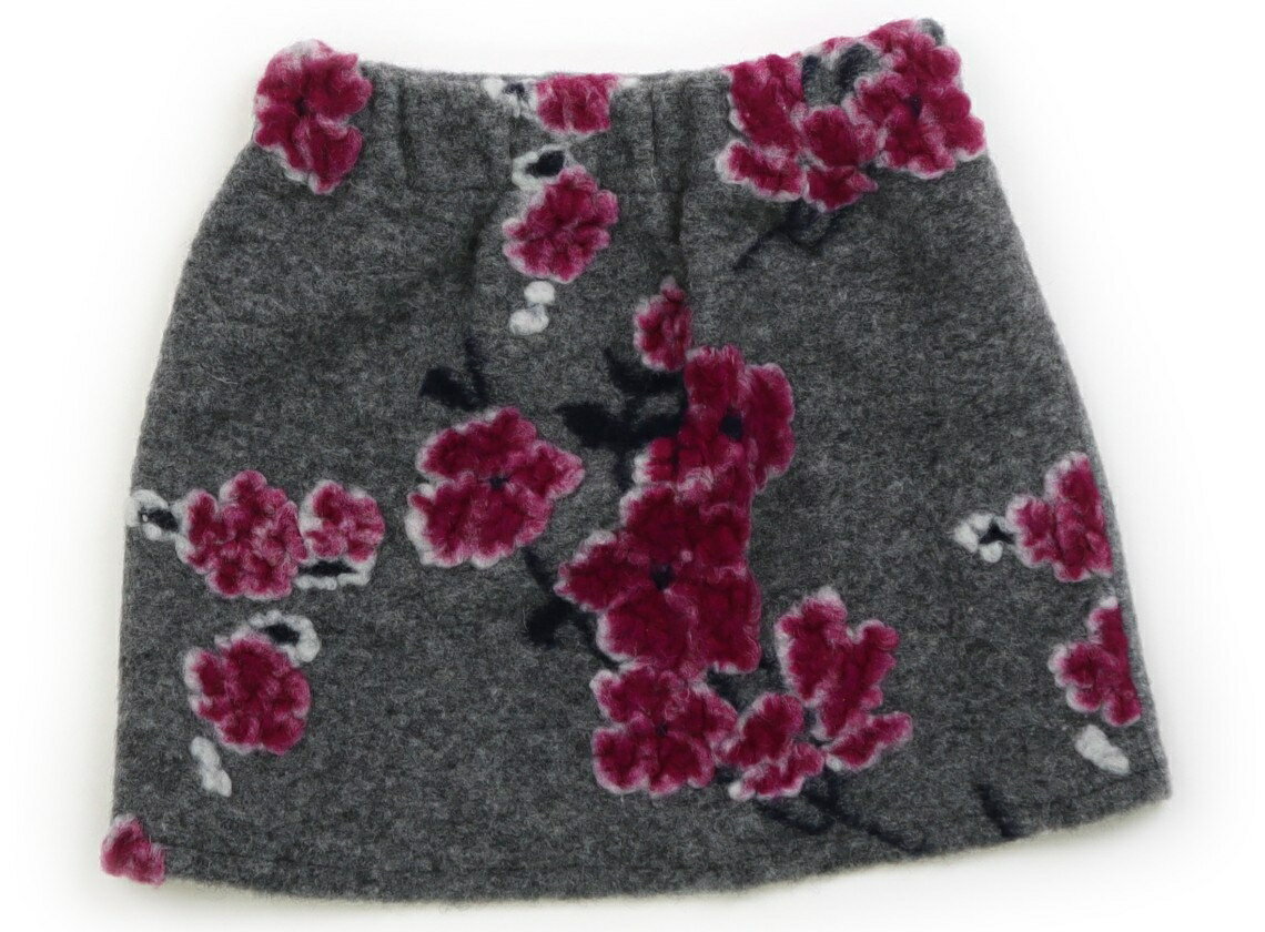 アンティカトイ antiqua toy スカート 110 女の子 グレー、花柄 子供服 ベビー服 キッズ アウトレット ユーズド 【中古】キッズ・ベビー・マタニティ