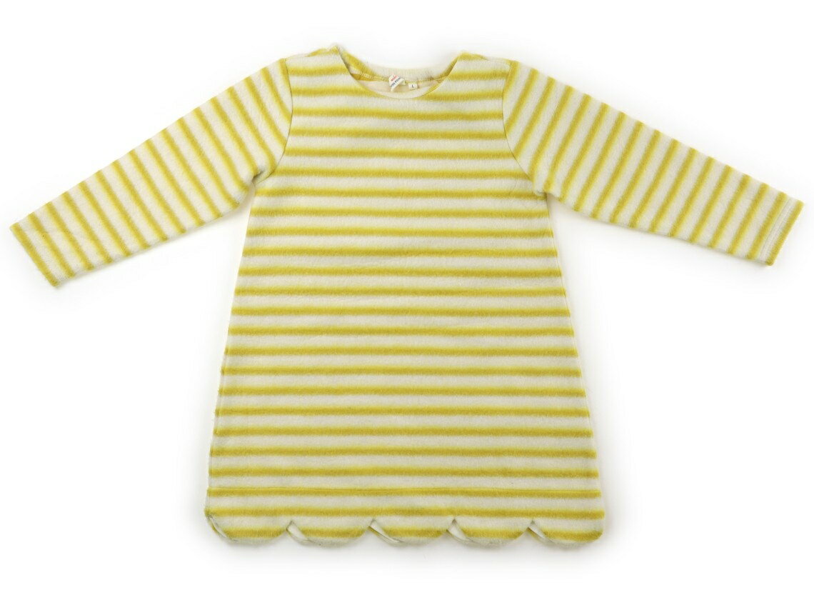 Rakuten - ラーゴム Lagom ワンピース 110 女の子 アイボリー・イエロー・ボーダー 子供服 ベビー服 キッズ アウトレット ユーズド 【中古】キッズ・ベビー・マタニティ