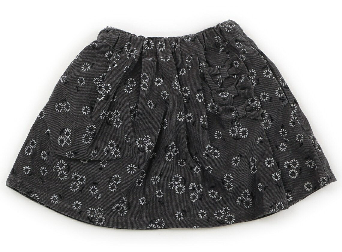 ベベ プチ ポワ ヴェール BeBe Petits Pois Vert スカート 100 女の子 チャコール地・花柄プリント 子供服 ベビー服 キッズ アウトレット ユーズド 【中古】キッズ・ベビー・マタニティ