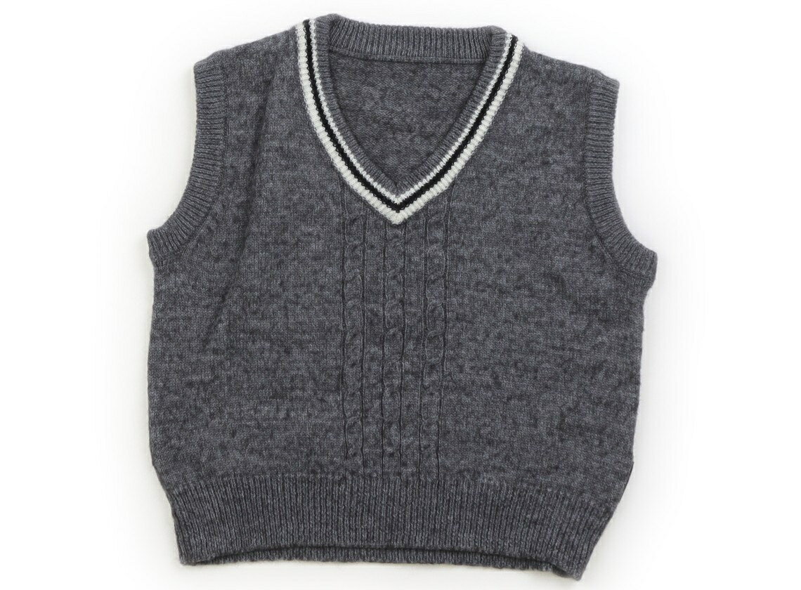 コムサフォセット COMME CA FOSSETTE ベスト 90 男の子 グレー、白 子供服 ベビー服 キッズ アウトレット ユーズド 【中古】キッズ・ベビー・マタニティ