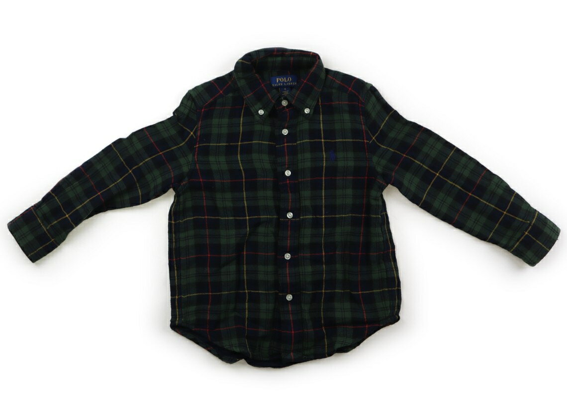 ポロラルフローレン POLO RALPH LAUREN シャツ・ブラウス 110 男の子 緑・ネイビー・赤・チェック 子供服 ベビー服 キッズ アウトレット ユーズド 【中古】キッズ・ベビー・マタニティ