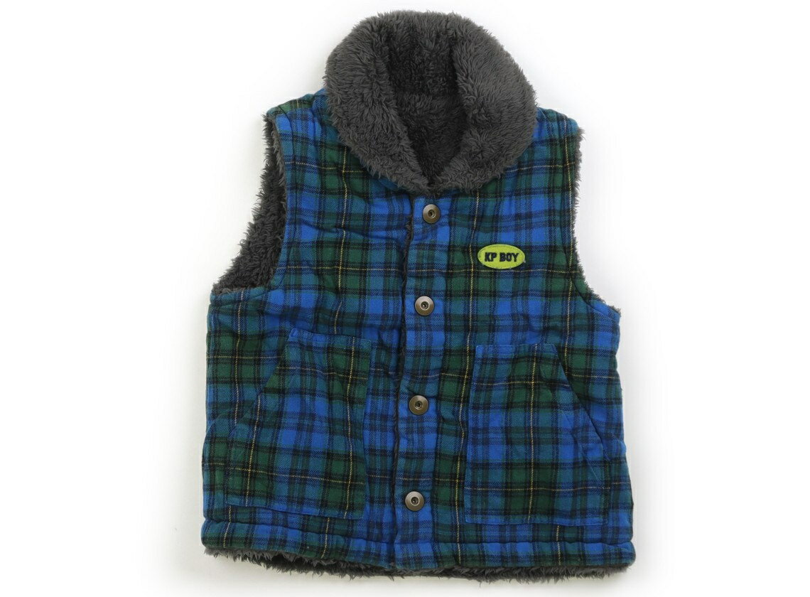 ニットプランナー（KP） Knit Planner(KP) ベスト 90 男の子 ブルー・グリーンチェック、グレー 子供服..