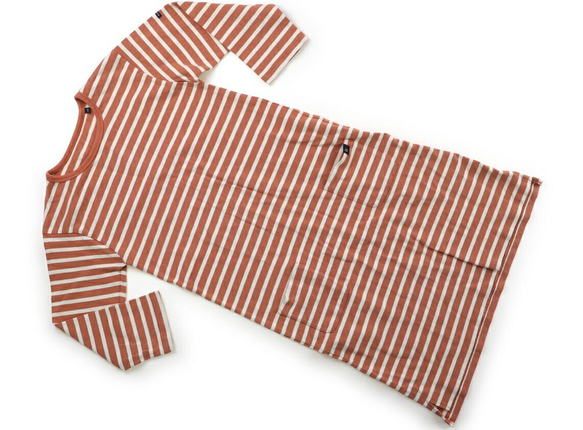 ビームス BEAMS ワンピース 150 女の子 アプリコット、オフホワイト、ボーダー 子供服 ベビー服 キッズ アウトレット ユーズド 【中古】キッズ・ベビー・マタニティ