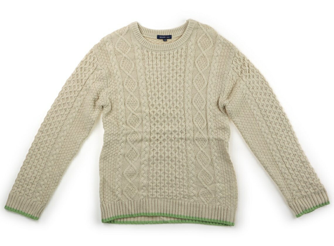 ビームス BEAMS ニット・セーター 150 女の子 アイボリー・ライトグリーン 子供服 ベビー服 キッズ アウトレット ユーズド 【中古】キッズ・ベビー・マタニティ