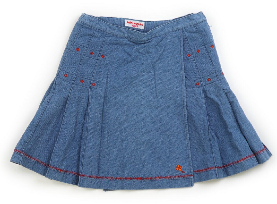 　ブランド 　miki HOUSE(ミキハウス) 　カテゴリー 　スカート 　サイズ 　130サイズ 　色 　ブルー、赤 　状態 　★★★ 　記名 　なし 　ジャンル 　Girl デニム風生地、サイズ調整ゴムが付いています。脇ファスナーあき...