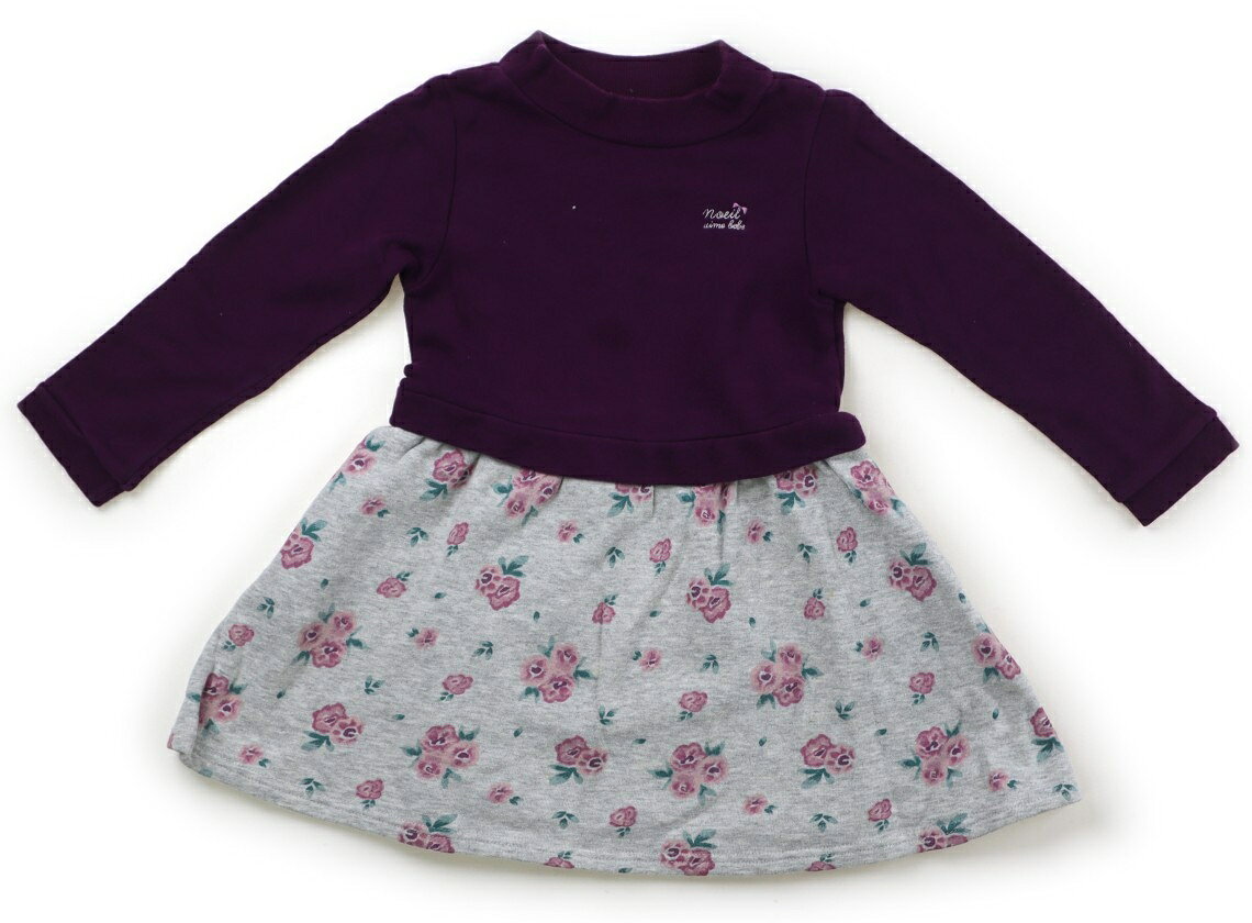 Rakuten - ノイユ Noeil ワンピース 110 女の子 パープル・グレー・花 子供服 ベビー服 キッズ アウトレット ユーズド 【中古】キッズ・ベビー・マタニティ