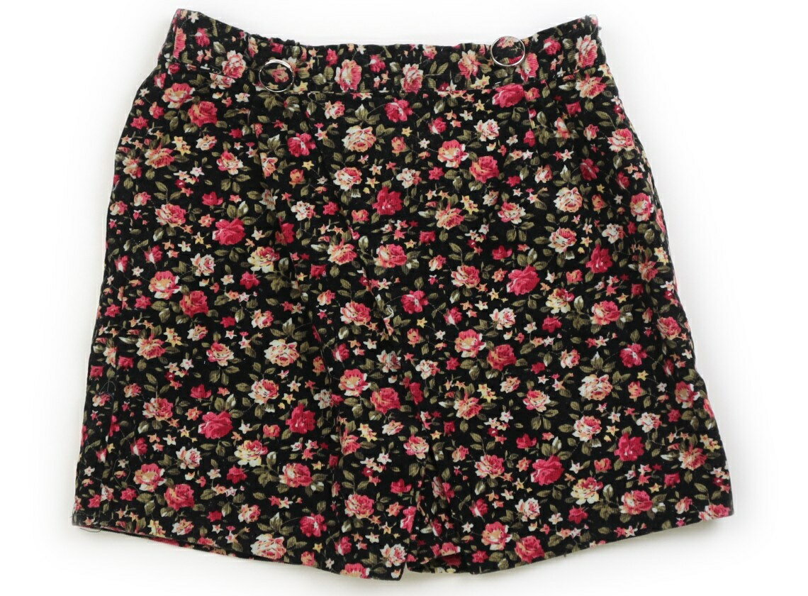 イングファースト INGNI First キュロット 150 女の子 ブラック×ピンク花柄 子供服 ベビー服 キッズ アウトレット ユーズド 【中古】キッズ・ベビー・マタニティ