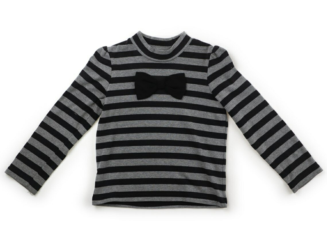 エニィファム anyFAM Tシャツ・カットソー 120 女の子 黒、グレー、リボン 子供服 ベビー服 キッズ ア..