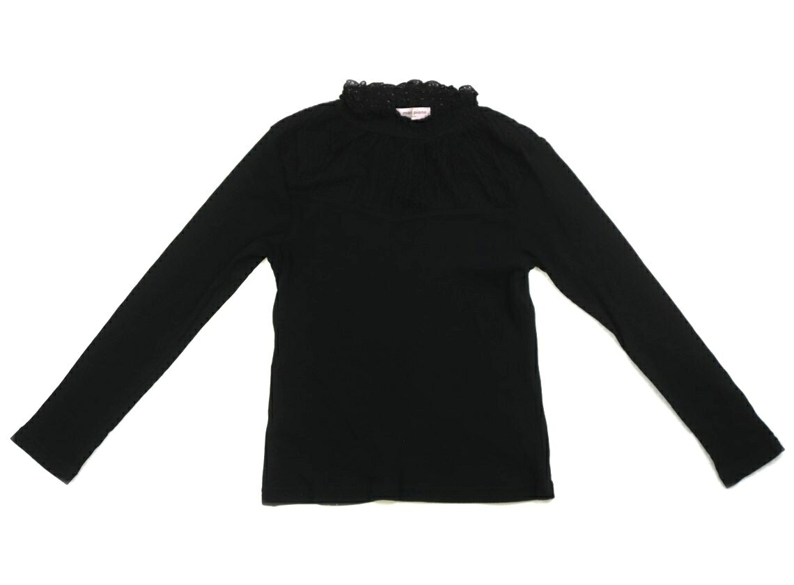 メゾピアノ mezzo piano Tシャツ・カットソー 150 女の子 ブラック 子供服 ベビー服 キッズ アウトレット ユーズド 【中古】キッズ・ベビー・マタニティ
