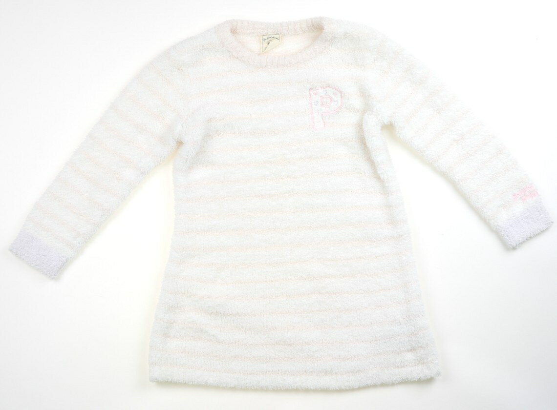 ジェラピケ gelato pique ワンピース 110 女の子 ホワイト ピンクボーダー 子供服 ベビー服 キッズ アウトレット ユーズド 【中古】キッズ ベビー マタニティ