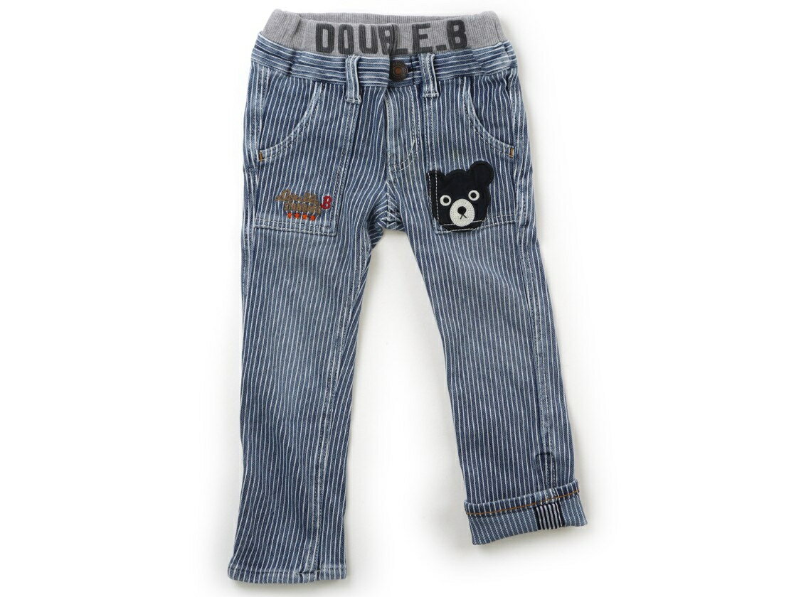 ダブルB Double B パンツ 100 男の子 水色、白 子供服 ベビー服 キッズ アウトレット ユーズド 【中古..