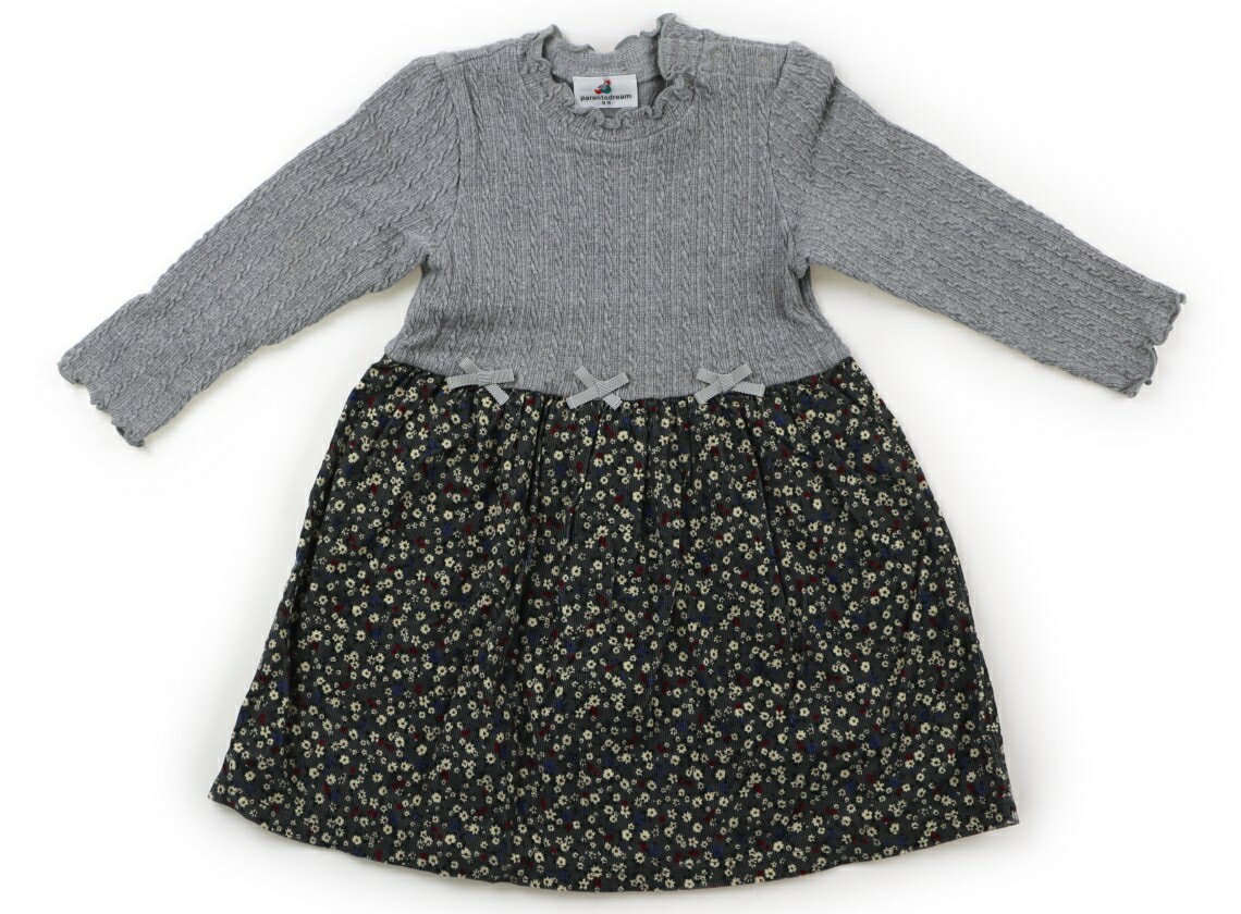 ペアレンツドリーム Parents Dream ワンピース 95 女の子 グレー、花柄 子供服 ベビー服 キッズ アウトレット ユーズド 【中古】キッズ・ベビー・マタニティ