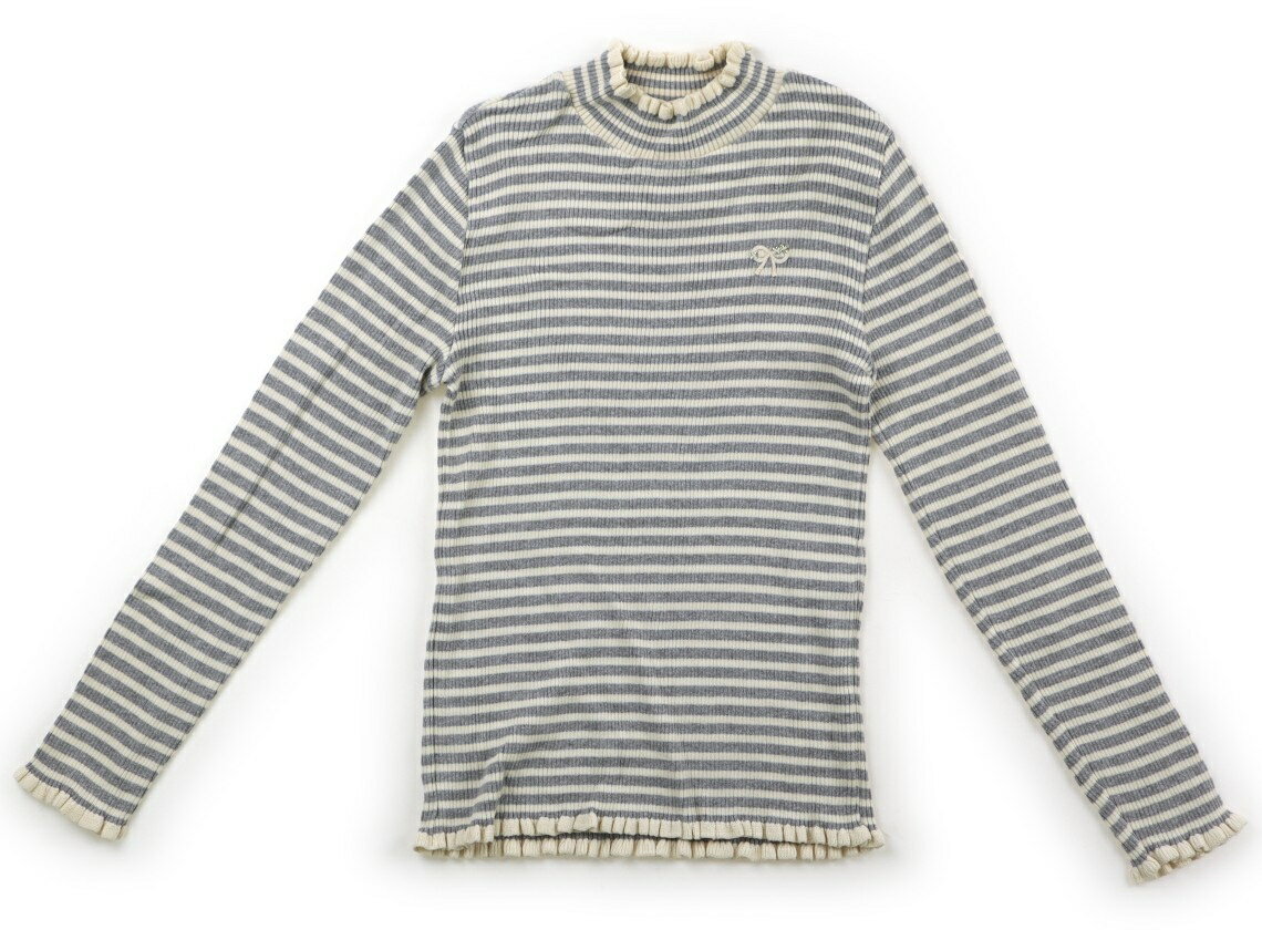 ニットプランナー（KP） Knit Planner(KP) ニット・セーター 140 女の子 グレー・ボーダー 子供服 ベビ..