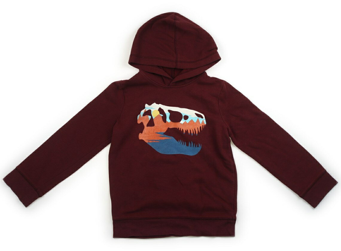 ジャンピングビーンズ Jumping Beans パーカー 130 男の子 ボルドー・ホワイト・オレンジ 子供服 ベビー服 キッズ アウトレット ユーズド 【中古】キッズ・ベビー・マタニティ