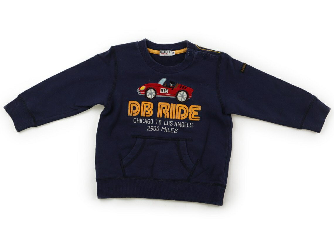 　ブランド 　Double B(ダブルB) 　カテゴリー 　トレーナー・プルオーバー 　サイズ 　90サイズ 　色 　ネイビー 　状態 　★★ 　記名 　なし 　ジャンル 　Boy 裏毛スウェット。お色味特有の色褪せによる白っぽい毛羽立ちがありますが、まだお使いいただけそうです。 ＊【状態】【サイズ】に関しての詳しい説明はこちら