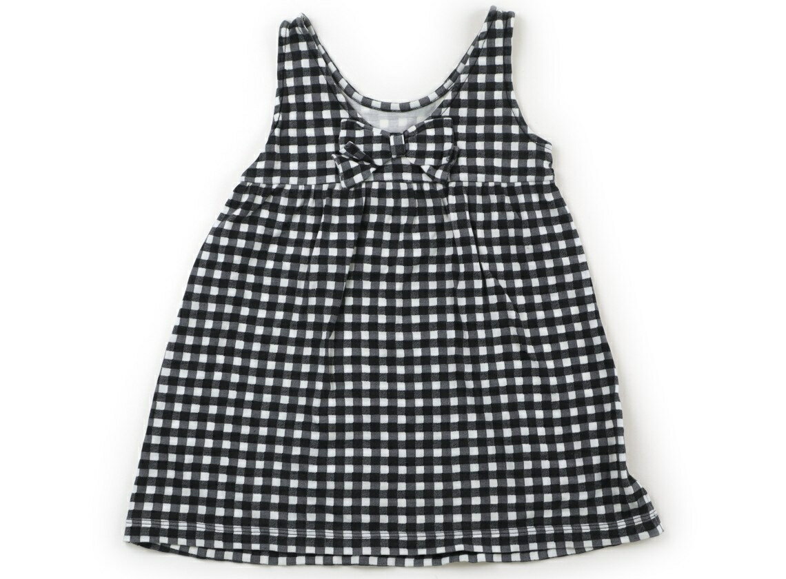 べべ BeBe ジャンパースカート 100 女の子 黒白チェック 子供服 ベビー服 キッズ アウトレット ユーズド 【中古】キッズ・ベビー・マタニティ