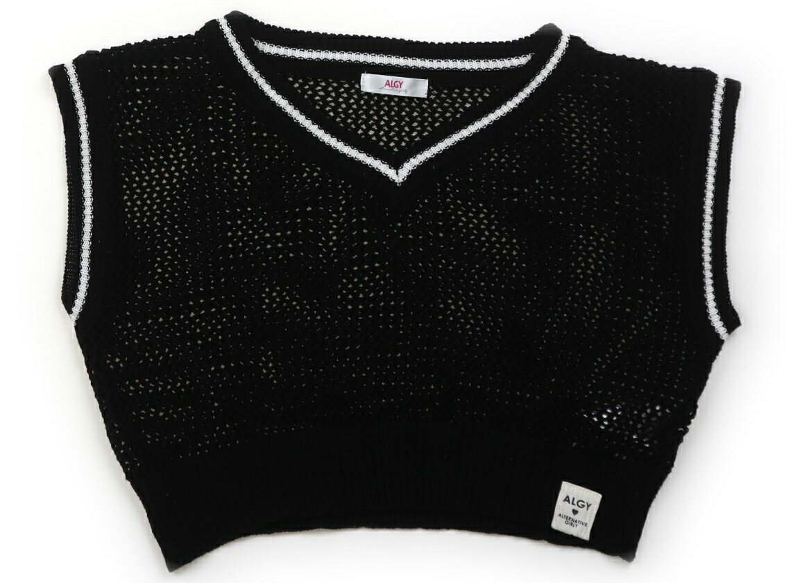アルジー ALGY ベスト 140 女の子 黒、白 子供服 ベビー服 キッズ アウトレット ユーズド 【中古】キッズ・ベビー・マタニティ(4.0)