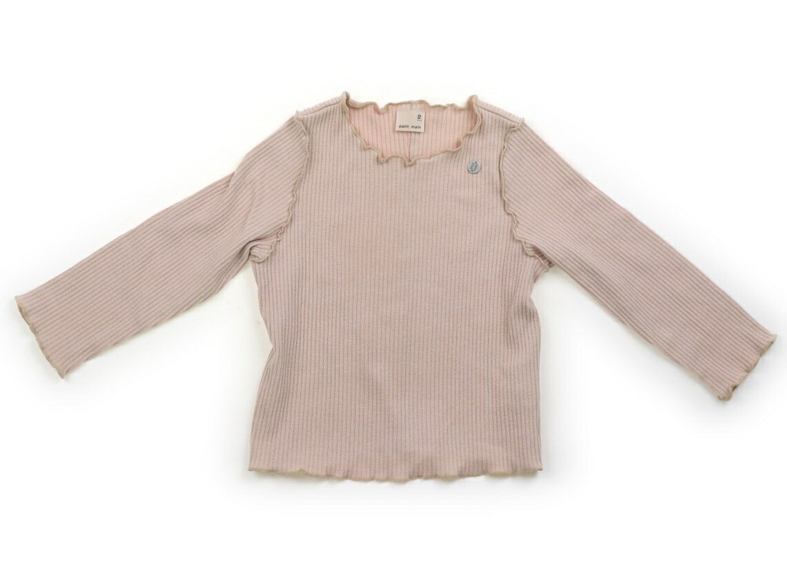 　ブランド 　petit main(プティマイン) 　カテゴリー 　Tシャツ・カットソー 　サイズ 　90サイズ 　色 　くすみピンク 　状態 　★★ 　記名 　なし 　ジャンル 　Girl 綿とポリウレタン生地です。右袖に薄茶の汚れと、左袖に薄い油じみあり。かなり全体に毛羽立ちがあります。 ＊【状態】【サイズ】に関しての詳しい説明はこちら