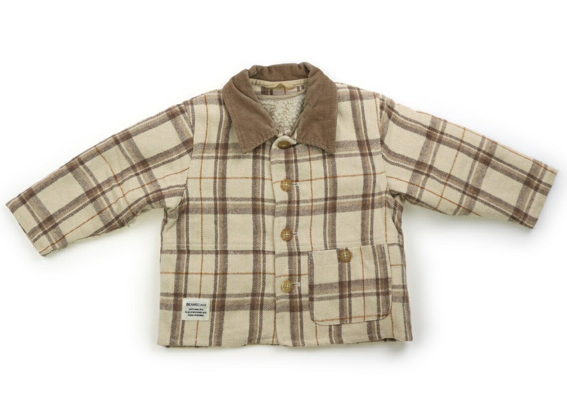 ビームス BEAMS コート・ジャンパー 100 男の子 ベージュチェック 子供服 ベビー服 キッズ アウトレット ユーズド 【中古】キッズ・ベビー・マタニティ