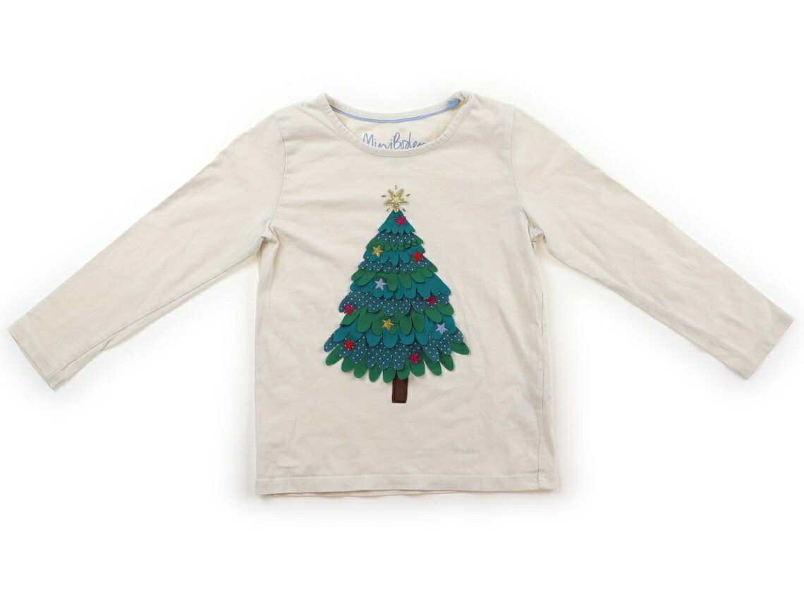 ボーデン Mini Boden Tシャツ・カットソー 110 女の子 クリーム・ツリーモチーフ 子供服 ベビー服 キッズ アウトレット ユーズド 【中古】キッズ・ベビー・マタニティ