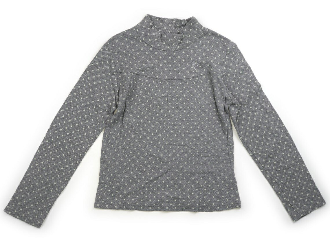 組曲 Kumikyoku Tシャツ・カットソー 150 女の子 グレー・ドット・スノー柄 子供服 ベビー服 キッズ アウトレット ユーズド 【中古】キッズ・ベビー・マタニティ