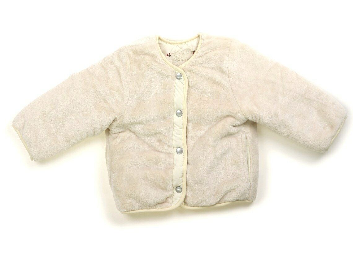 プティマイン petit main コート・ジャンパー 100 女の子 アイボリー・サクランボ柄 子供服 ベビー服 キッズ アウトレット ユーズド 【中古】キッズ・ベビー・マタニティ